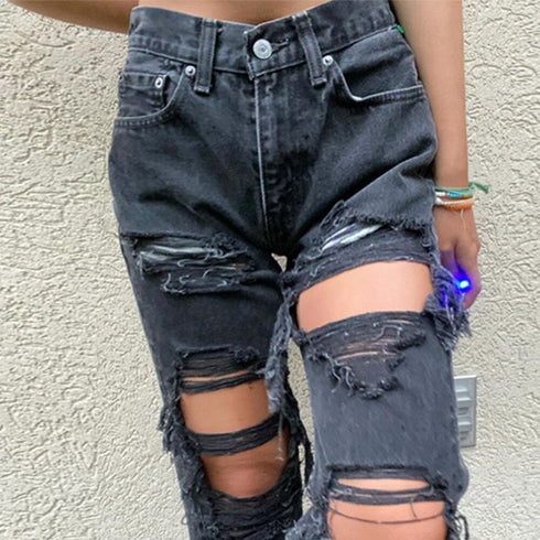 Ladies Jeans Ripped Holes Are Thinner Ladies Jeans Trousers Women Trousers - ROUTINE FASHION